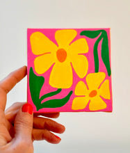 Load image into Gallery viewer, Lazy Daisies Painting - Fundraiser for Greater Goods Charities - Original Mini Painting with Easel