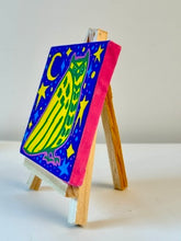 Load image into Gallery viewer, Night Owl Painting - Fundraiser for Greater Goods Charities - Original Mini Painting with Easel