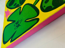 Load image into Gallery viewer, Green Spotted Mushrooms Painting - Fundraiser for Greater Goods Charities - Original Paint 11 x 14 inches
