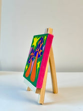 Load image into Gallery viewer, Orange Mushrooms Painting - Fundraiser for Greater Goods Charities - Original Mini Painting with Easel