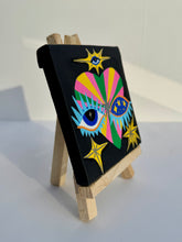 Load image into Gallery viewer, Guard Your Heart Evil Eye Protection Painting - Original Mini Painting with Easel