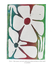 Load image into Gallery viewer, Lazy Daisies Linocut Print - Fundraiser for Doctors Without Borders - Original Prints