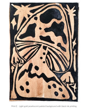 Load image into Gallery viewer, Mushroom Magick Linocut Print - Fundraiser for Doctors Without Borders - Original Prints