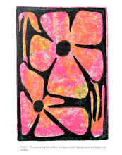 Load image into Gallery viewer, Lazy Daisies Linocut Print - Fundraiser for Doctors Without Borders - Original Prints