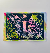 Load image into Gallery viewer, Moonlit Moth Linocut Print - Original Prints