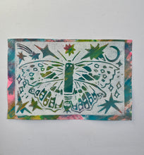 Load image into Gallery viewer, Moonlit Moth Linocut Print - Original Prints