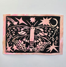 Load image into Gallery viewer, Moonlit Moth Linocut Print - Original Prints