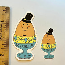 Load image into Gallery viewer, I'm Fancy AF Funny Fancy Egg Gentleman Vinyl Sticker - 2 sizes available