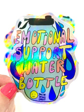 Load image into Gallery viewer, NEW Emotional Support Water Bottle Rainbow Holo vinyl sticker