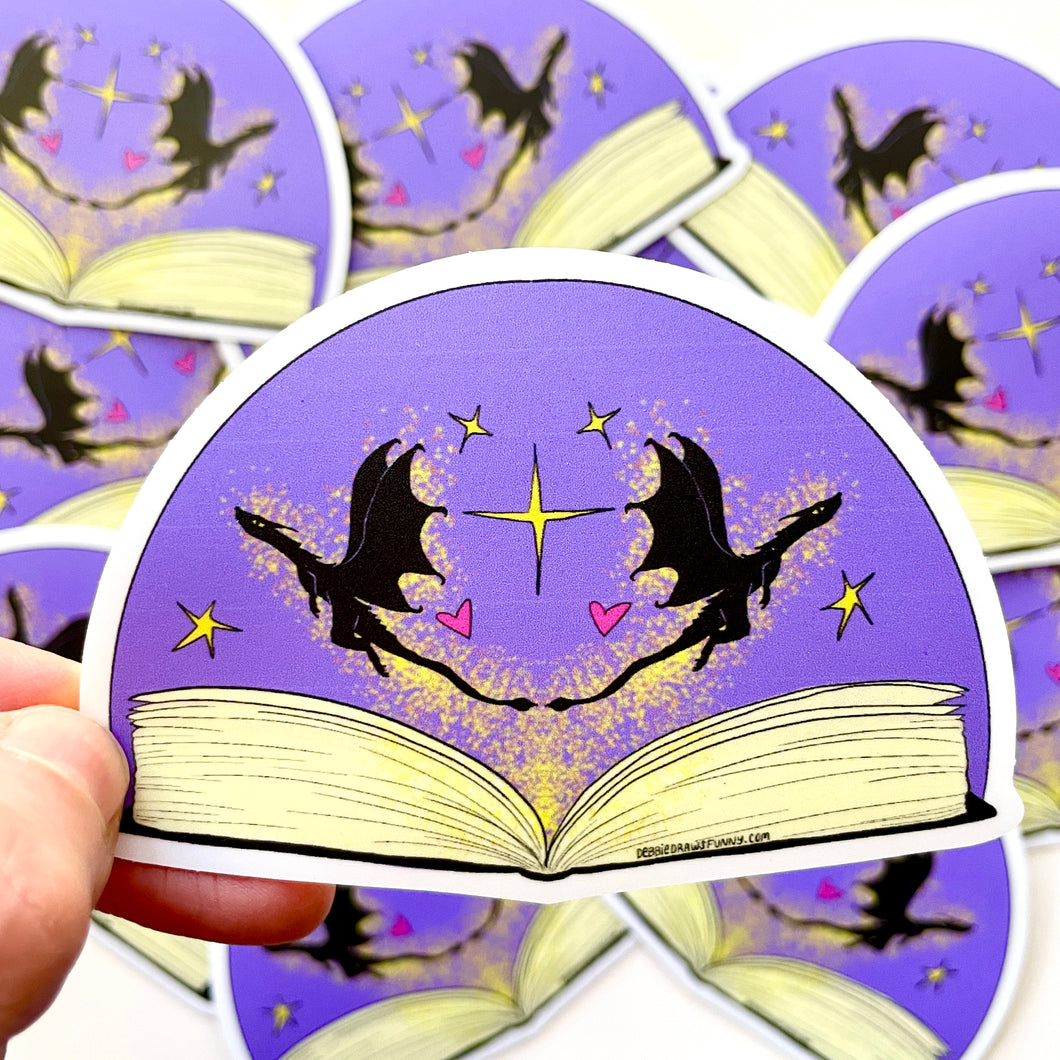 Dragon Fantasy Romance Book Sticker - Fourth Wing Fan sticker - Romantacy Book Lover
