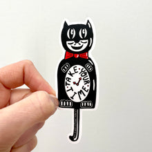 Load image into Gallery viewer, Take Your Time Sticker, Mental Health Sticker, Cat Clock Sticker