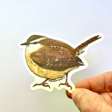 Load image into Gallery viewer, Carolina Wren aka Fairy Wren Sticker - Bird Nerd Stickers
