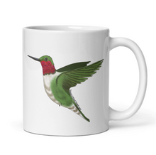 Load image into Gallery viewer, Ruby Throated Hummingbird coffee mug
