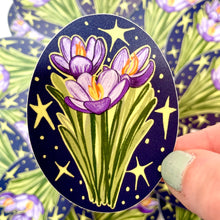 Load image into Gallery viewer, Purple Crocus Botanical Vinyl Sticker