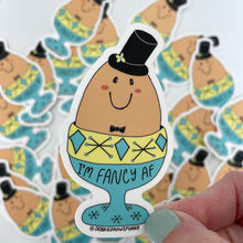 Load image into Gallery viewer, I'm Fancy AF Funny Fancy Egg Gentleman Vinyl Sticker - 2 sizes available