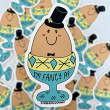 Load image into Gallery viewer, I'm Fancy AF Funny Fancy Egg Gentleman Vinyl Sticker - 2 sizes available