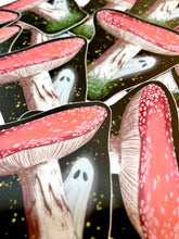 Load image into Gallery viewer, Haunted Mushroom Amanita Muscaria Fly Agaric Ghost Vinyl Sticker