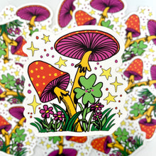 Load image into Gallery viewer, Colorful Mushrooms Hippie Boho Psychedelic Vinyl Sticker