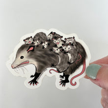 Load image into Gallery viewer, Possum Sticker Funny Possum with babies Vinyl Sticker