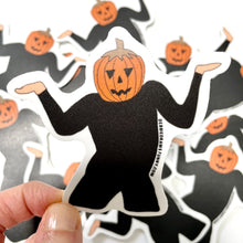 Load image into Gallery viewer, NEW! Dancing Pumpkin Dude - Water Bottle Sticker Laptop Sticker