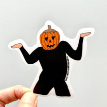 Load image into Gallery viewer, NEW! Dancing Pumpkin Dude - Water Bottle Sticker Laptop Sticker