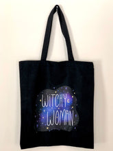 Load image into Gallery viewer, Witchy Woman Black Cotton Tote Bag
