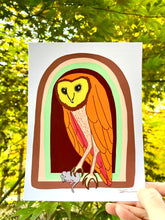 Load image into Gallery viewer, Barn Owl's Breakfast Mini Art Print - 5 x 7 print