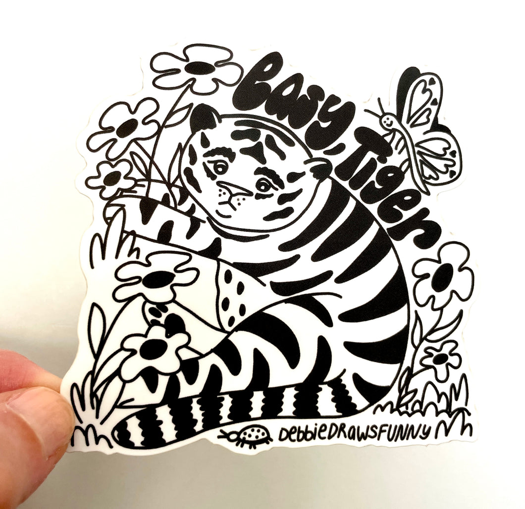 Easy Tiger Cute Tiger Vinyl Sticker