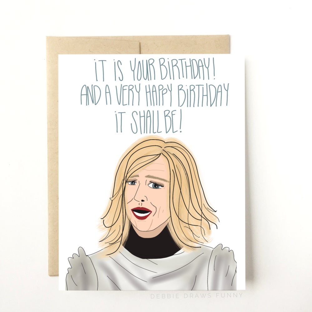 Funny Moira Parody Birthday Card