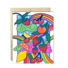 Load image into Gallery viewer, Rainbow Tutti Frutti Art Card, Love &amp; Friendship Card, Pride Card
