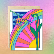 Load image into Gallery viewer, Rainbow Sunrise Art Card, Love & Friendship Card, Pride Card