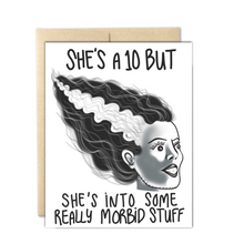 Load image into Gallery viewer, She's a 10 Bride of Frankenstein Love & Friendship Card, Everyday Card