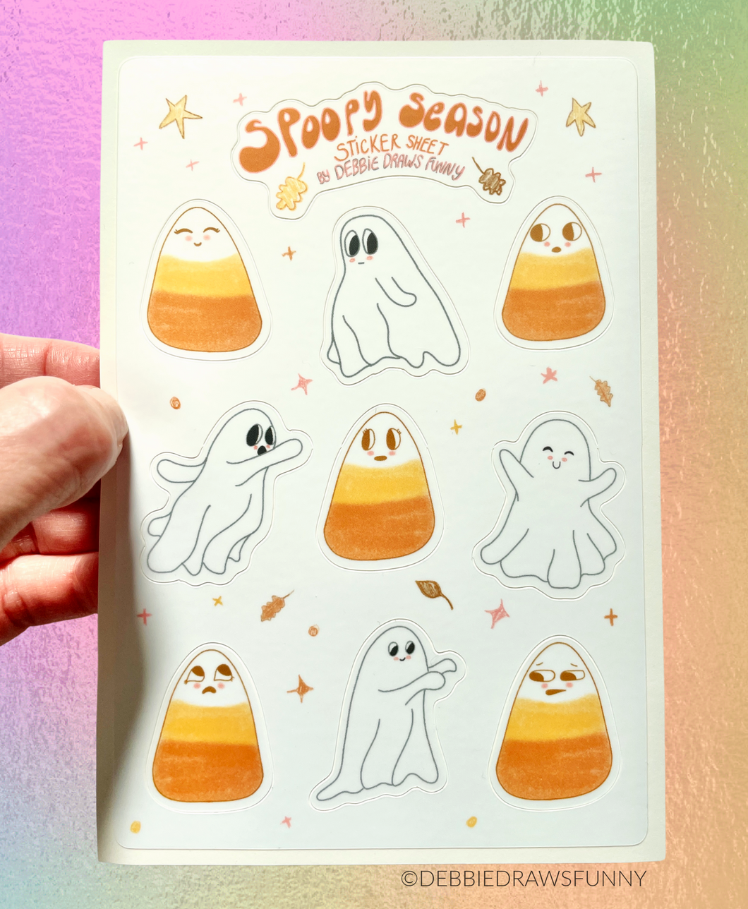 SPooPy Season Sticker Sheet - Cute Kawaii Halloween stickers