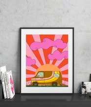 Load image into Gallery viewer, Van Life 11 x 14 Poster Print, Boho Wall Art