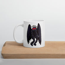 Load image into Gallery viewer, I'm Bad News Mothman Mug Cryptid Mug