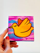 Load image into Gallery viewer, Yellow Bird Painting - Fundraiser for Greater Goods Charities - Original Mini Painting with Easel
