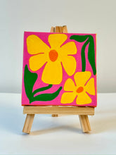 Load image into Gallery viewer, Lazy Daisies Painting - Fundraiser for Greater Goods Charities - Original Mini Painting with Easel
