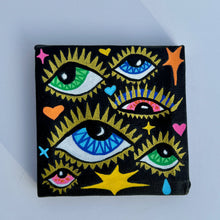 Load image into Gallery viewer, Looking Out For You Evil Eye Protection Painting - Original Mini Painting with Easel

