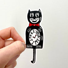 Load image into Gallery viewer, Take Your Time Sticker, Mental Health Sticker, Cat Clock Sticker
