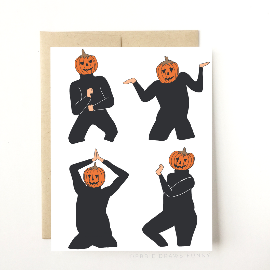 Dancing Pumpkin Dude - Funny Halloween Card