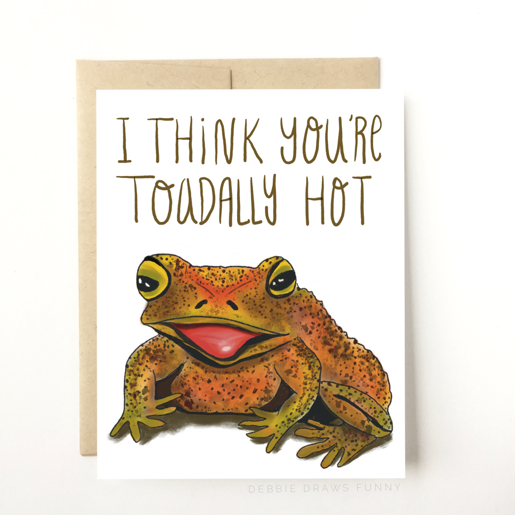 NEW! You're Toadally Hot Toad Card Anniversary, Valentines Day, Love Card
