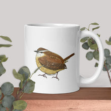 Load image into Gallery viewer, Carolina Wren Bird Nerd Coffee mug
