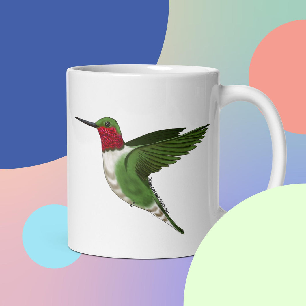 Ruby Throated Hummingbird coffee mug