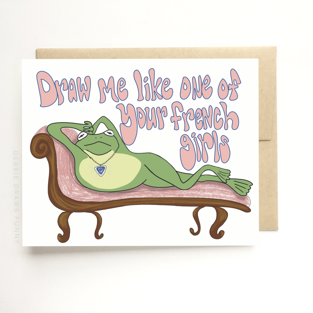 Draw Me Like One of Your French Girls Titanic Meme Valentine's Card, Love & Friendship Card, Everyday Card