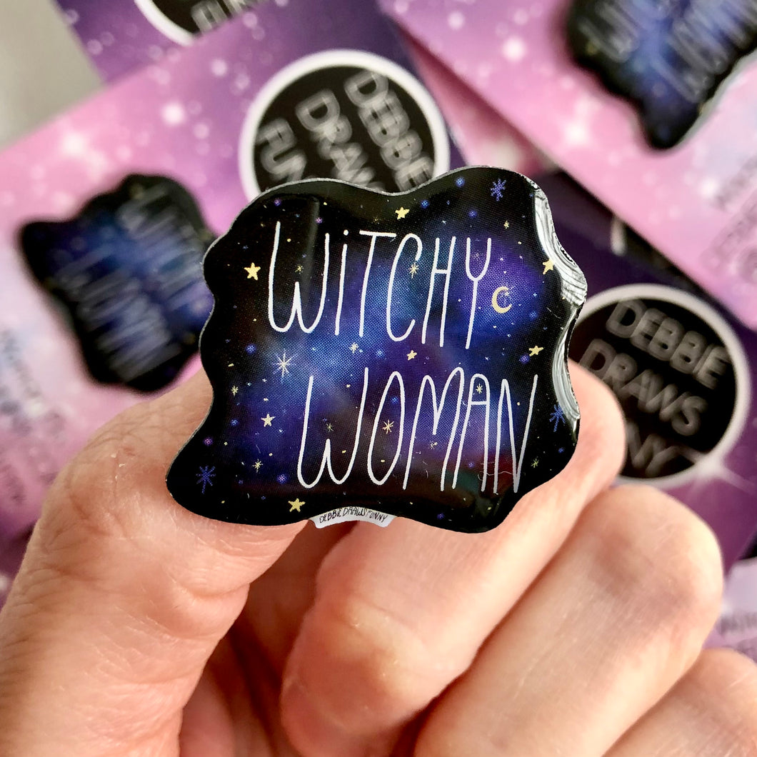 Witchy Woman Pin - Magick Pin - Witch Accessories