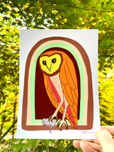 Load image into Gallery viewer, Barn Owl&#39;s Breakfast Mini Art Print - 5 x 7 print
