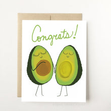 Load image into Gallery viewer, Congrats! Avocado Baby Card - New Baby / Pregnancy Congratulations Card
