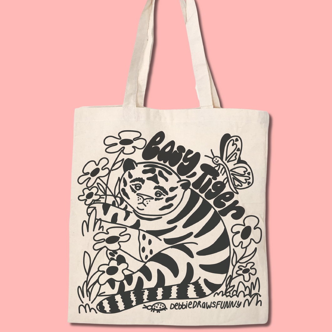 Easy Tiger Tote Bag - canvas tote bag