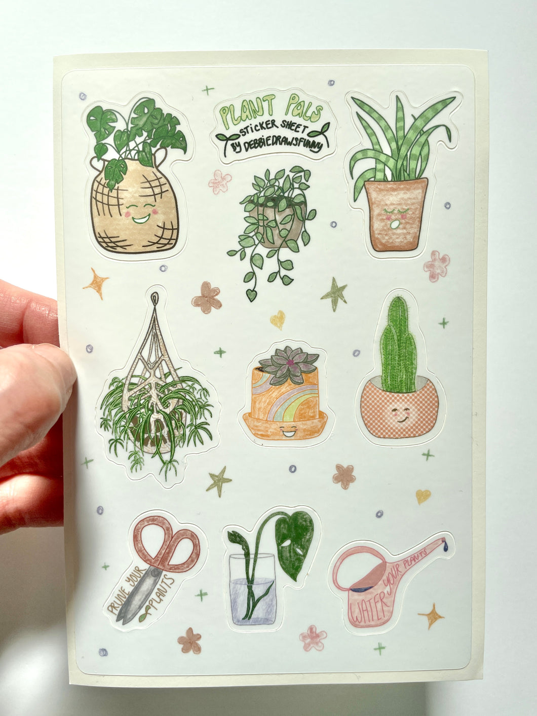 NEW! Plant Pals Sticker Sheet - Cute Cottagecore Plant stickers
