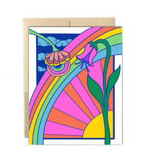 Load image into Gallery viewer, Rainbow Sunrise Art Card, Love &amp; Friendship Card, Pride Card
